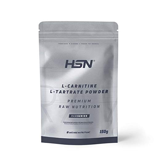 L-Carnitina L-Tartrato en Polvo de HSN | 150 gr | 3000 mg de Pura Carnitina de Máxima Absorción por Dosis Diaria | Sin Sabor, Sin Aditivos ni Añadidos | No-GMO, Vegano, Sin Gluten