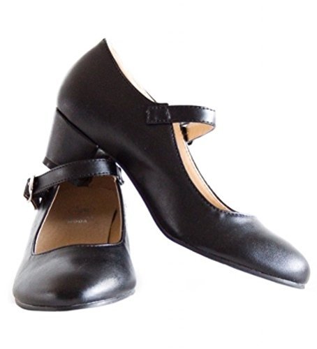 La Señorita Zapato Flamenco Baile Sevillanas niña o Mujer Negro