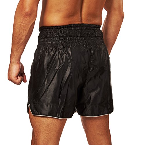 Leone 1947 AB766 Pantalones Cortos de Kick-Thai, Unisex – Adulto, Negro, XL