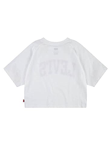 Levi's kids Lvg SS Rglan HGH Rise Te Shirt Tnica, Blanco, 10 años para Niñas