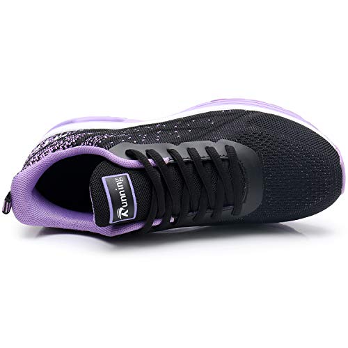 Mafeke - Zapatillas deportivas para correr para mujer, transpirables, ligeras, para caminar (US 5,5-10 B(M), Morado (Púrpura), 40 EU