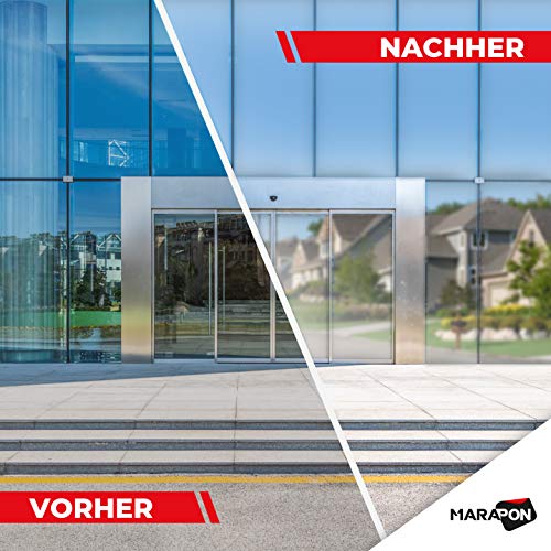 MARAPON® Vinilos para Ventanas con Efecto Espejo [60x200 cm] INKL. eBook - Lámina de Espejo para Ventana, protección UV, protección infrarroja – lámina de adherencia estática