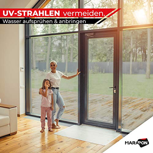 MARAPON® Vinilos para Ventanas con Efecto Espejo [60x200 cm] INKL. eBook - Lámina de Espejo para Ventana, protección UV, protección infrarroja – lámina de adherencia estática