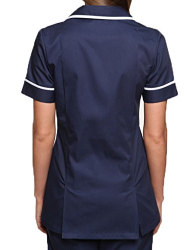 Mirabella Health & Beauty Casaca de Mujer para médicos y enfermería Nightingale Azul Marino-Blanco 44 ES 14 UK