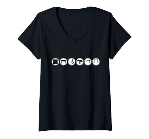 Mujer Gimnasia artística - Aparatos de gimnasia Camiseta Cuello V