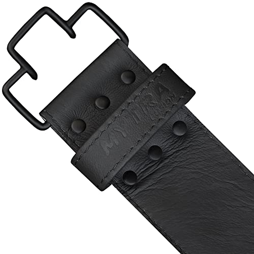 Mytra Fusion Cinturon Powerlifting con Hebilla de liberación Cinturon Gym para Hombres, Mujeres, Entrenamiento, Levantamiento de Pesas, Ejercicio físico, Cinturon Halterofilia (Black, M)
