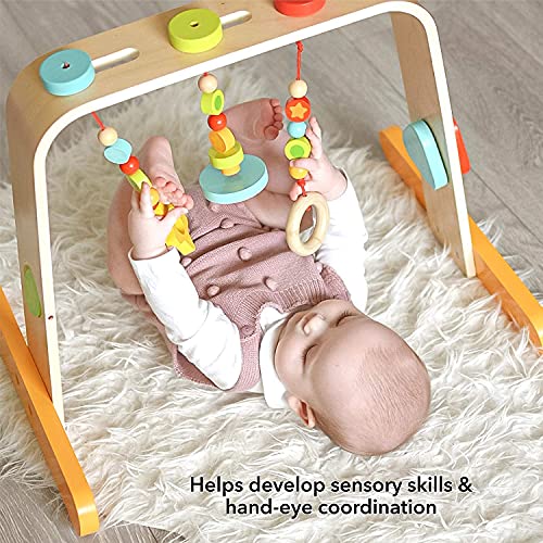 Nuby - Gimnasio de madera para bebés - 0m+, Multicolor