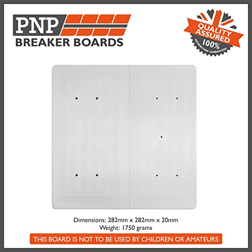 PnP Tablas de plástico para rompe/romper romper con cinturón negro Taekwondo, Tae-Kwon-Do Karate Martial Arts Professionals (ITF Preferred White Board – 15 m libras fuerza de rotura)