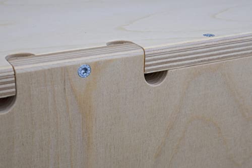 Polanik Cajón pliométrico Madera - de 40 a 60 cm de Altura - Saltos y Sprints - Fuerza y Resistencia