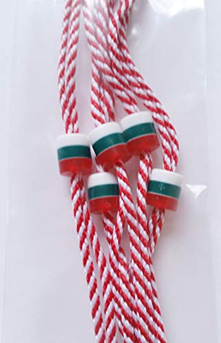 Regalo tradicional búlgaro MARTENITSA – Juego de 5 pulseras con cuentas, hecho a mano