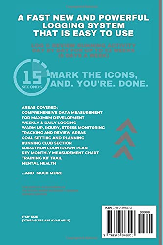 Runner's Training Journal: A smart icon-based system with over 30 metrics to compare and help you improve. Start anytime. 52 weeks day by day. (Iconic Series Running Journals)