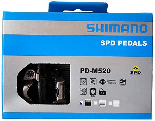 SHIMANO PD-M520 caseroxx Pedal, Negro