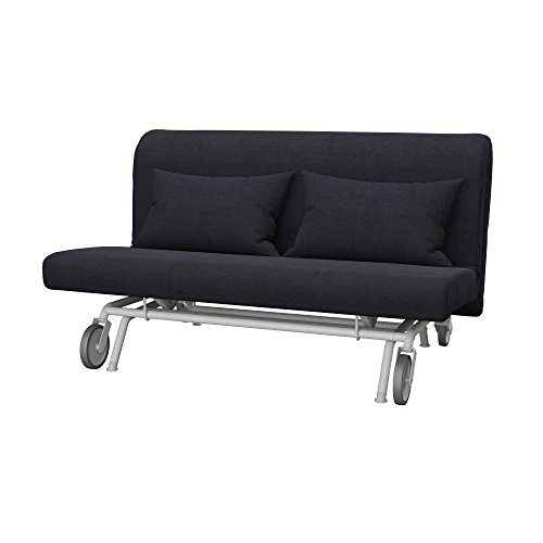 Soferia Funda de Repuesto para IKEA PS sofá Cama de 2 plazas, Tela Elegance Dark Grey, Gris