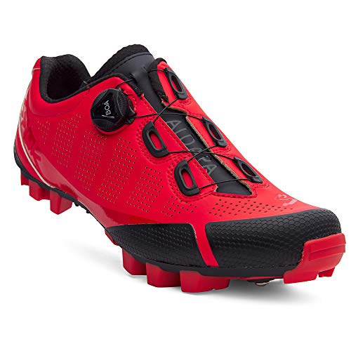 Spiuk Sportline Zapatilla MTB ALDAPA, Adultos Unisex, Rojo Mate, T. 45