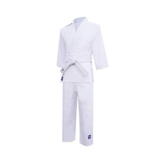Starpro Judogi 250 Gramos | Algodón de Primera Calidad | Blanco | Judogi Profesional para Entrenamiento y competición | Hombres Mujeres y Niños | 100-170 cm | Incluye cinturón Blanco Gratis