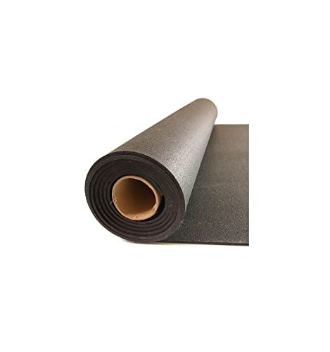 Suelo de Caucho para Gimnasio Sport Black por Metro Lineal (Espesor 4mm, 1,25x1m)