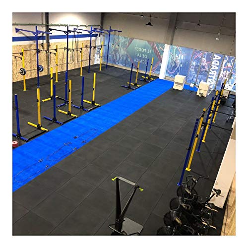 Suelosport Loseta de Caucho Maciza Profesional Gimnasio Medida 100 x 100 cm Negra (20 mm)