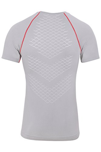 SUNDRIED Ultra Fresco de la Camiseta del Mens atlético Deportes Top para Correr Ciclismo Crossfit Entrenamiento de la Gimnasia Made in Italy (X-Large, Grey)