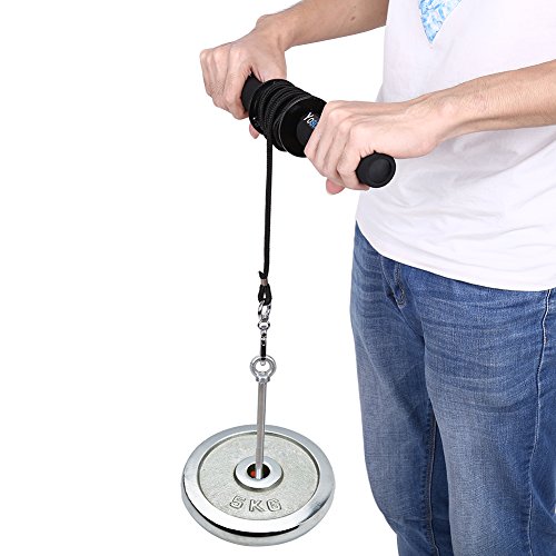 Tbest Rodillo de Muñeca,Rodillo de Antebrazo Fuerza de Entrenador Wrist Ripper Entrenamiento de Agarre Muñeca reemplazo para Ejercicio Fitness Gimnasio Entrenador de Antebrazo Endurecedor de Músculo