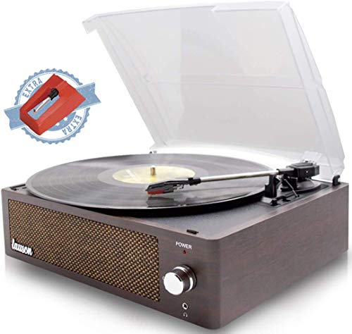 Tocadisco XN091 Lauson Función Grabación Encoding PC-Link | Tocadiscos de Vinilo Vintage con Bluetooth y Altavoces Incorporados | Reproductor de Vinilo 3 Velocidades 33, 45, 78 | (Wengue)