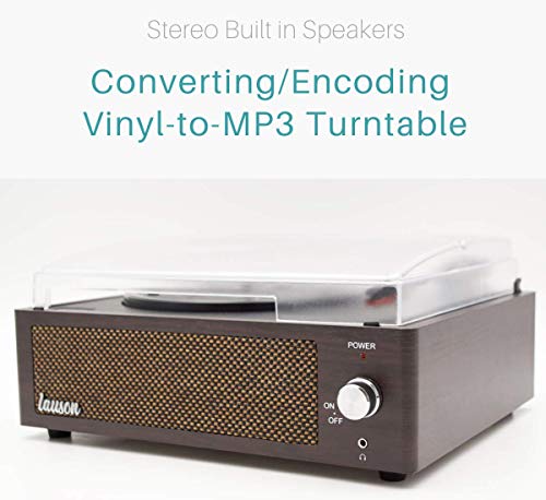 Tocadisco XN091 Lauson Función Grabación Encoding PC-Link | Tocadiscos de Vinilo Vintage con Bluetooth y Altavoces Incorporados | Reproductor de Vinilo 3 Velocidades 33, 45, 78 | (Wengue)
