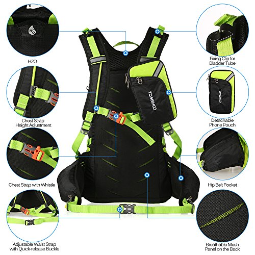 TOM SHOO Mochila Ciclismo 20L/30L Impermeable para Excursionismo Ciclismo Alpinismo Senderismo Camping al Aire Libre con Cubierta de Lluvia y del Casco