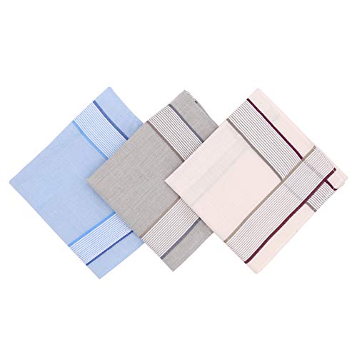Transino Pañuelos Hombre 6 Pcs Pañuelo Algodon Pañuelos de Tela 40x40 cm Panuelos de Bolsillo Regalo para Hombres (Set 1)