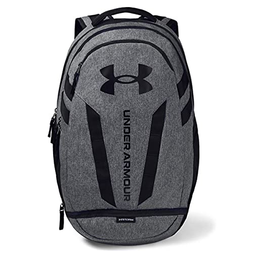 Under Armour Hustle 5. Mochila para portátil, Unisex, Negro (Black/Graphite Medium Heather/Black), Talla única