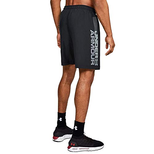 Under Armour Woven Graphic Wordmark, pantalón corto hombre, Negro (Black / Zinc Gray) , S