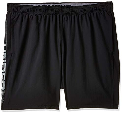 Under Armour Woven Graphic Wordmark, pantalón corto hombre, Negro (Black / Zinc Gray) , S