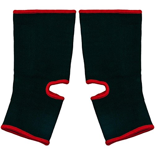 Venum Kontact Tobilleras, Unisex adulto, Negro / Rojo, Única