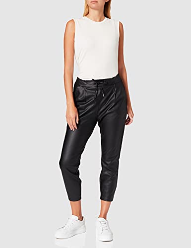Vero Moda Vmeva Mr Loose String Coated Pnt Ga Noos Pantalones, Negro (Black), M para Mujer
