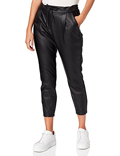 Vero Moda Vmeva Mr Loose String Coated Pnt Ga Noos Pantalones, Negro (Black), M para Mujer