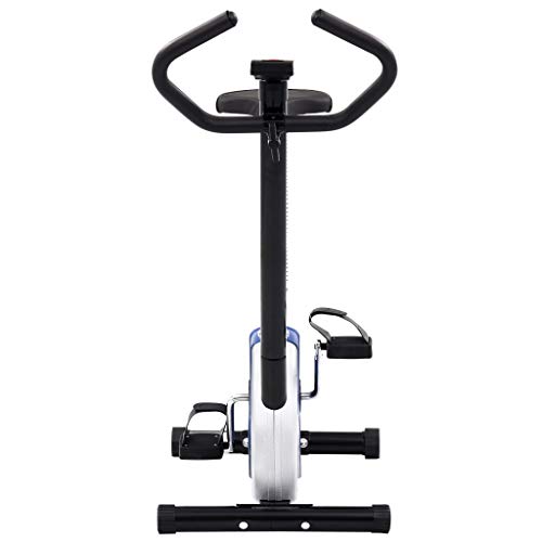 vidaXL Bicicleta Estática con Resistencia de Cinta Casa Gimnasio Fitness Entrenamiento Deporte Ejercicio Cardio Actividades Musculación Máquina Azul