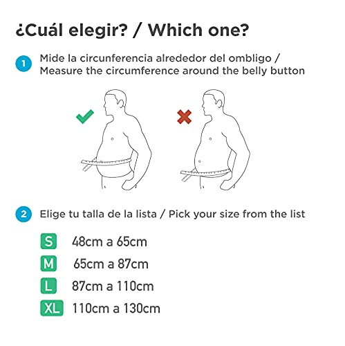 Vitalbak Faja Lumbar Hombre y Mujer - Alivia el Dolor y Las Lesiones en Cintura y Espalda - Cinturón Lumbar con Doble Ajuste - Gratis Bolsa Transporte