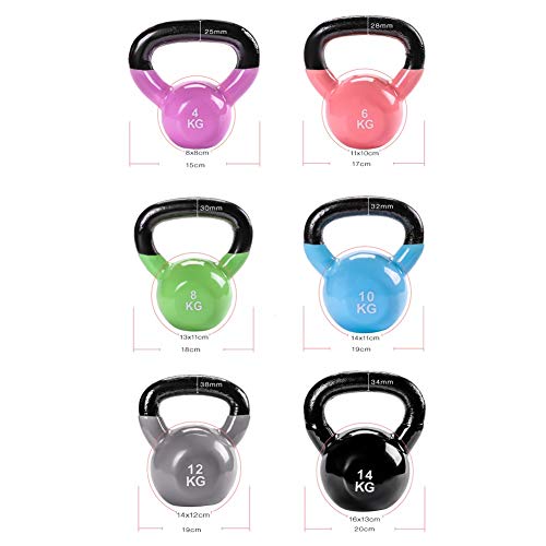 WJJ Pesa Rusa Pesa Rusa 8kg Kettlebell Fitness Fitness Home Dumbbell Hip Lift Men's Squat Training Brazo Kettlebell Equipment (Size : 12KG)