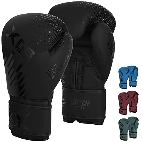 XN8 Guantes De Boxeo Muay Thai Entrenamiento, Boxing Gloves para Sparring Kick Boxing Artes Marciales Saco Manoplas Kick Boxing MMA Fight Combate Training 8 10 12 14 16oz