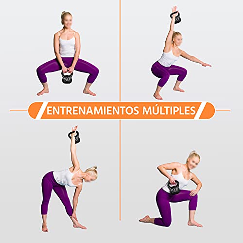Yaheetech Kettlebell de Hormigón Pesa Rusa 6/8/10/12/20 kg Culturismo en Casa Gimnasio Deporte Interior Exterior 8