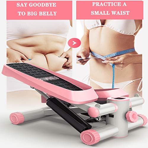 YUESFZ Máquinas de Step Elípticas Step Aparato Gimnasia Hogar Silencioso Multifuncional Pequeña Máquina para Subir Escaleras In Situ Equipo De Fitness con Pedal De Altura Ajustable.