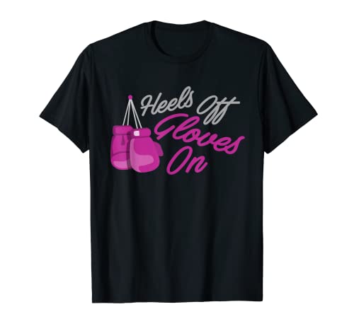 Zapatos de tacón para mujer con guantes de boxeo, boxeador femenino Camiseta