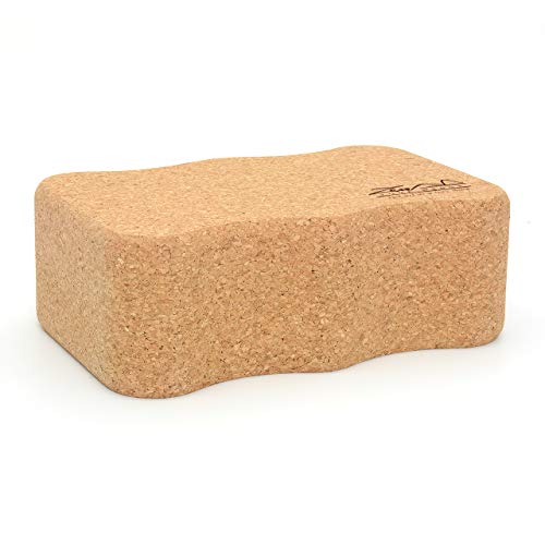 ZenYogaWedge Bloque de Corcho para Yoga de Primera Natural para Principiantes y Profesionales Yoga Pilates Clases Ejercicio Fitness Agarre Antideslizante Respetuoso con el Medio Ambiente