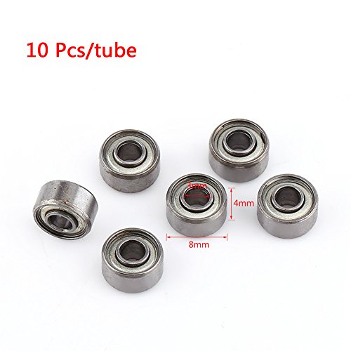 10pcs Mini Rodamientos de Bolas, 693ZZ Pequeñas Piezas de Repuesto de Rodamientos Blindados Doble 3 * 8 * 4 mm, Micro bearing