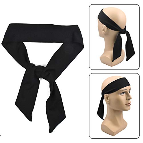 2 Piezas Diadema Deportiva Sweatband Elástica Ajustable Suave Antideslizante Banda de Cabeza para Correr, Fitness, Entrenamiento, Ciclismo, Yoga, Tenis Diadema Unisex