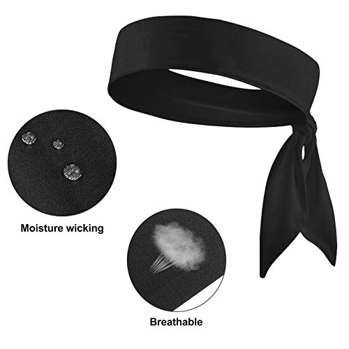 2 Piezas Diadema Deportiva Sweatband Elástica Ajustable Suave Antideslizante Banda de Cabeza para Correr, Fitness, Entrenamiento, Ciclismo, Yoga, Tenis Diadema Unisex