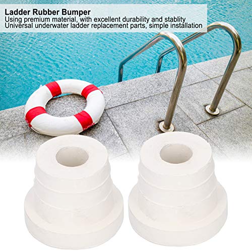 2 Uds, Tapones de Goma para Parachoques de Escalera, Protectores de Parachoques de Goma para Escalera de Piscina, Accesorios de Repuesto Universales para Escaleras Mecánicas Subacuáticas (Hueco)