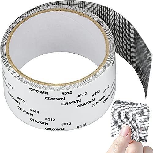 2M Cinta para Reparar Mosquiteras, Fibra de Vidrio Cinta Adhesiva, Juego de Reparación de Mosquiteras Autoadhesivas, Sellado Adhesivo Fuerte para Reparación de Pantalla de Ventana y Puerta