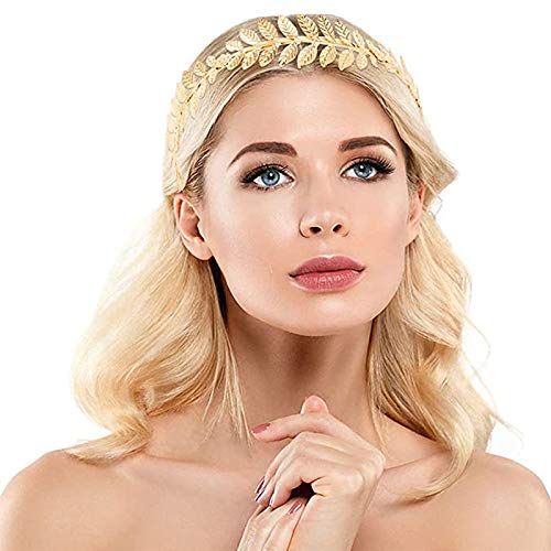 4 Piezas Diadema de Hoja de Oro, Cabello Griego Griega Corona de Hoja Nupcial, Cabello Griego, para Sombreros de Novia, Adornos