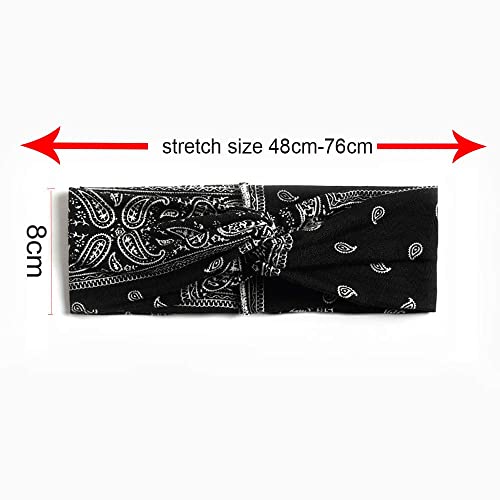 4 Piezas Diadema Para Mujer Turbante Bohemia Elástico Cinta Banda para El Cabello Diadema Accesorios Para El Cabello (widdripping)