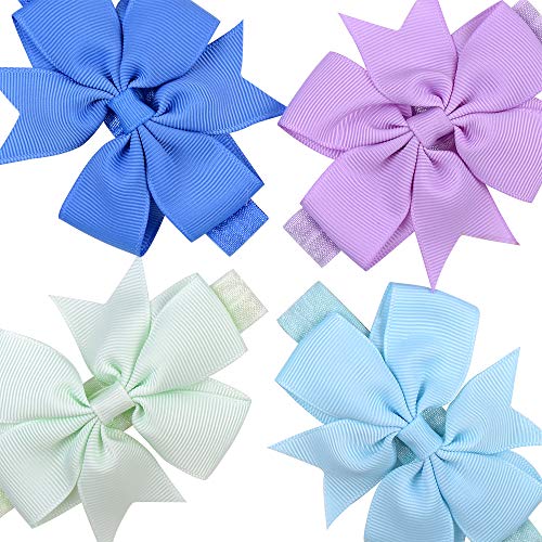 40 cintas para el pelo de lazo de grogrén para niñas de 7,6 cm, accesorios para el pelo para bebés recién nacidos