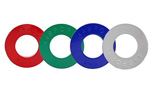 44SPORT olímpico Placas fraccional – par de 1/4, 1/2, 3/4, 1 kg Pesos (8 en Total)